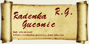 Radenka Guconić vizit kartica